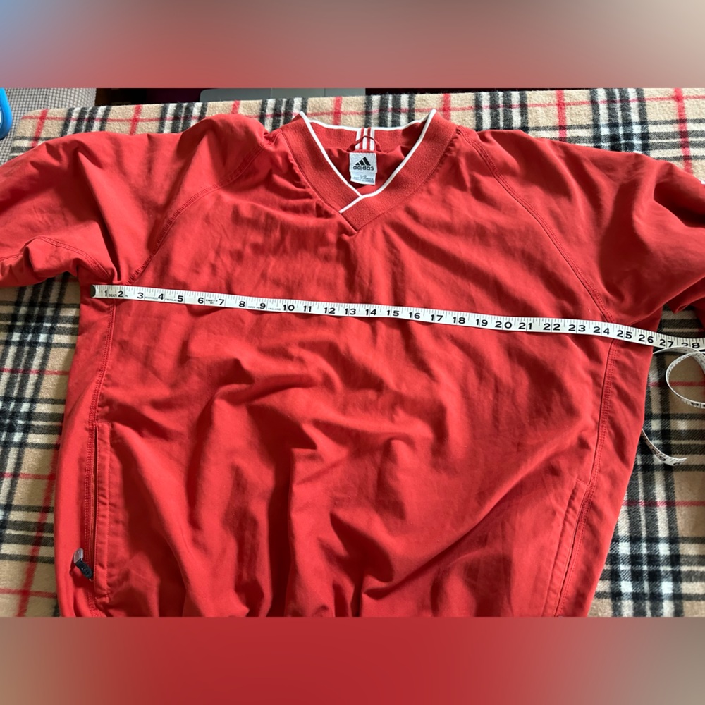 Vintage ADIDAS climashell wind Golf Resort Pullover red jacket size L - Picture 7 of 12